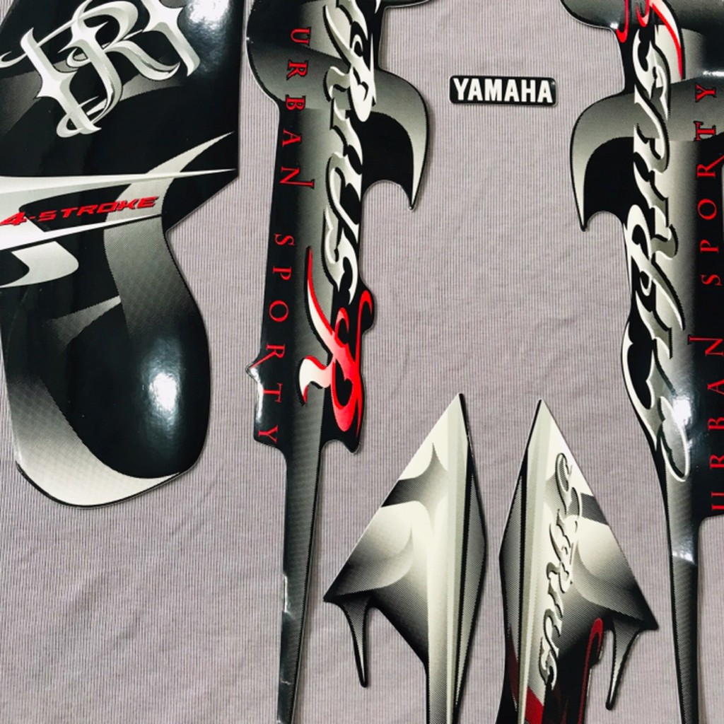 Nguyên bộ tem rời 3 lớp zin thái dán xe máy Yamaha Sirius 2011 màu bạc