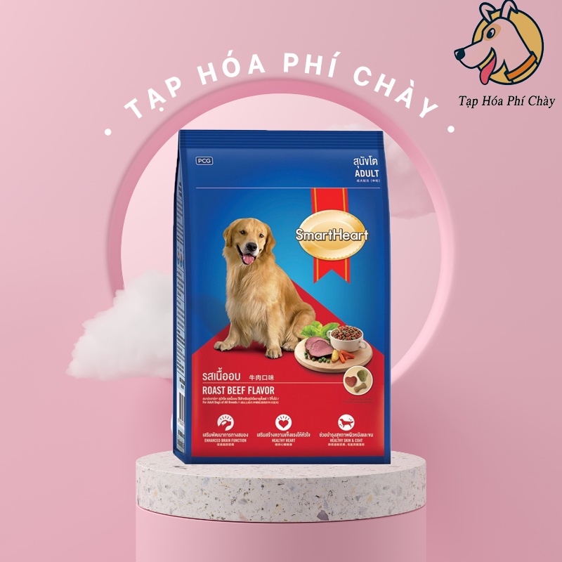 Thức ăn cho chó lớn Smart Heart Adlut 400g hạt cho chó Vị thịt bò nướng