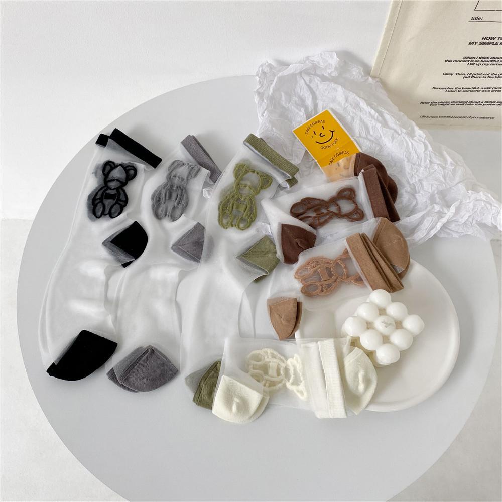 Đôi Vớ LướI Siêu MỏNg HọA TiếT HìNh Chú GấU ThờI Trang Cho Nữ