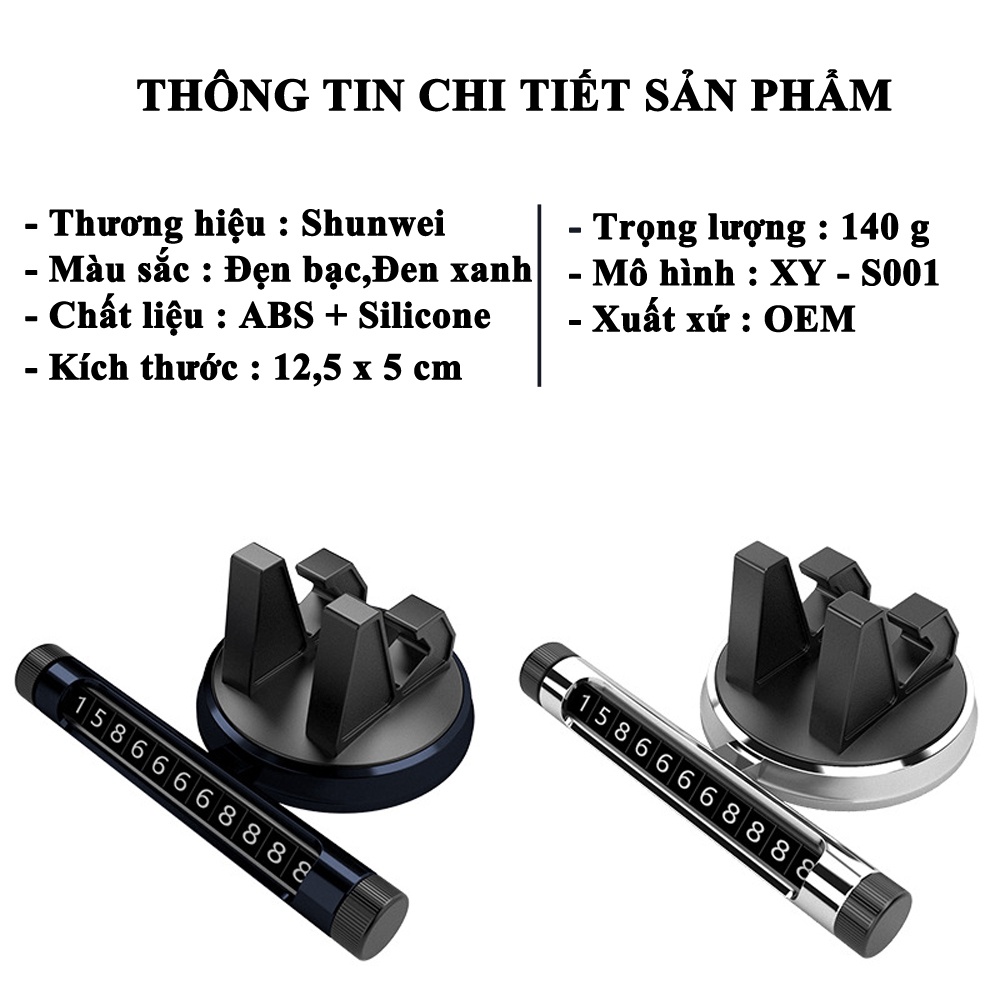 Bảng ghi số điện thoạị trên ô tô kiêm giá đỡ điện thoại trên ô tô 2 in 1 xoay 360 độ chữ số phát sáng trong đêm