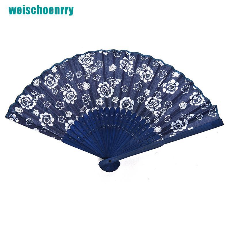 Rér●Quạt Xếp Cầm Tay Bằng Tre + Giấy Múa Kiểu Trung Hoa Cổ Điển