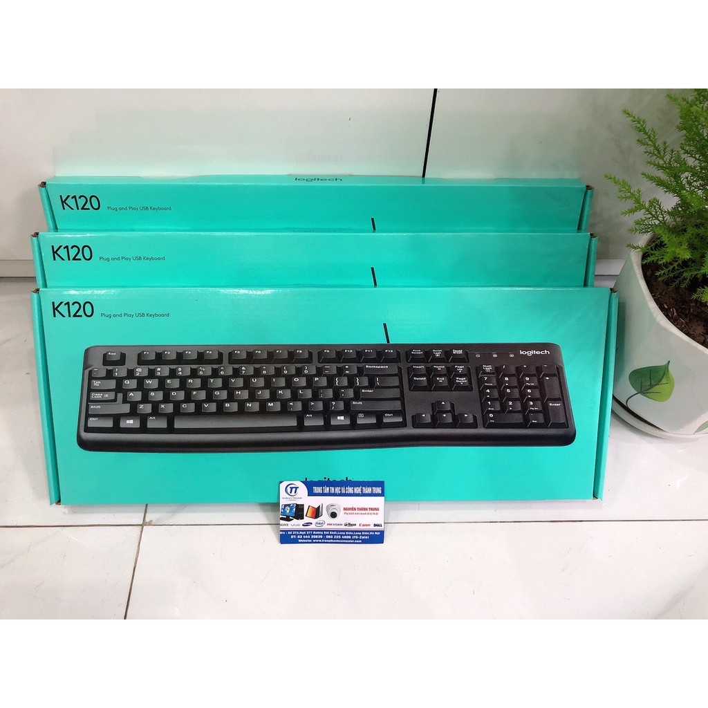 Combo Bộ Phím Chuột Logitech K120 + B100 có dây USB (Đen) - Chính hãng Digiworld Bảo hành 36 Tháng | BigBuy360 - bigbuy360.vn