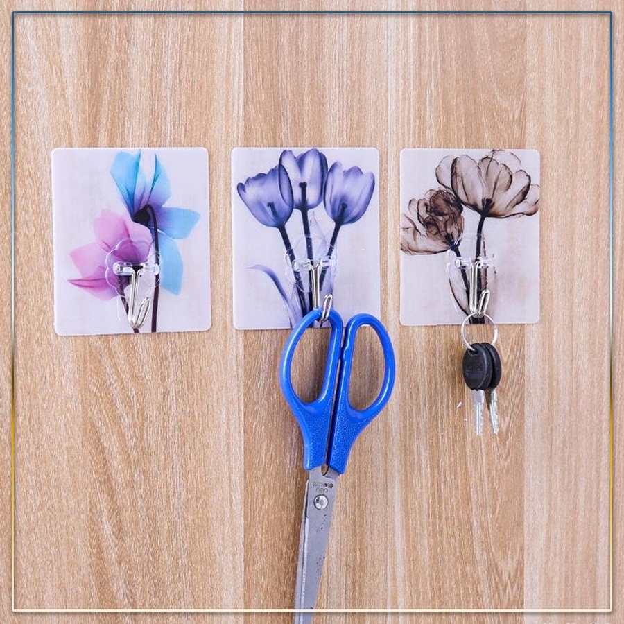 Móc dán 3D treo thảm yoga , móc dán siêu dính họa tiết đẹp dán chắn chắn chịu lực treo tốt