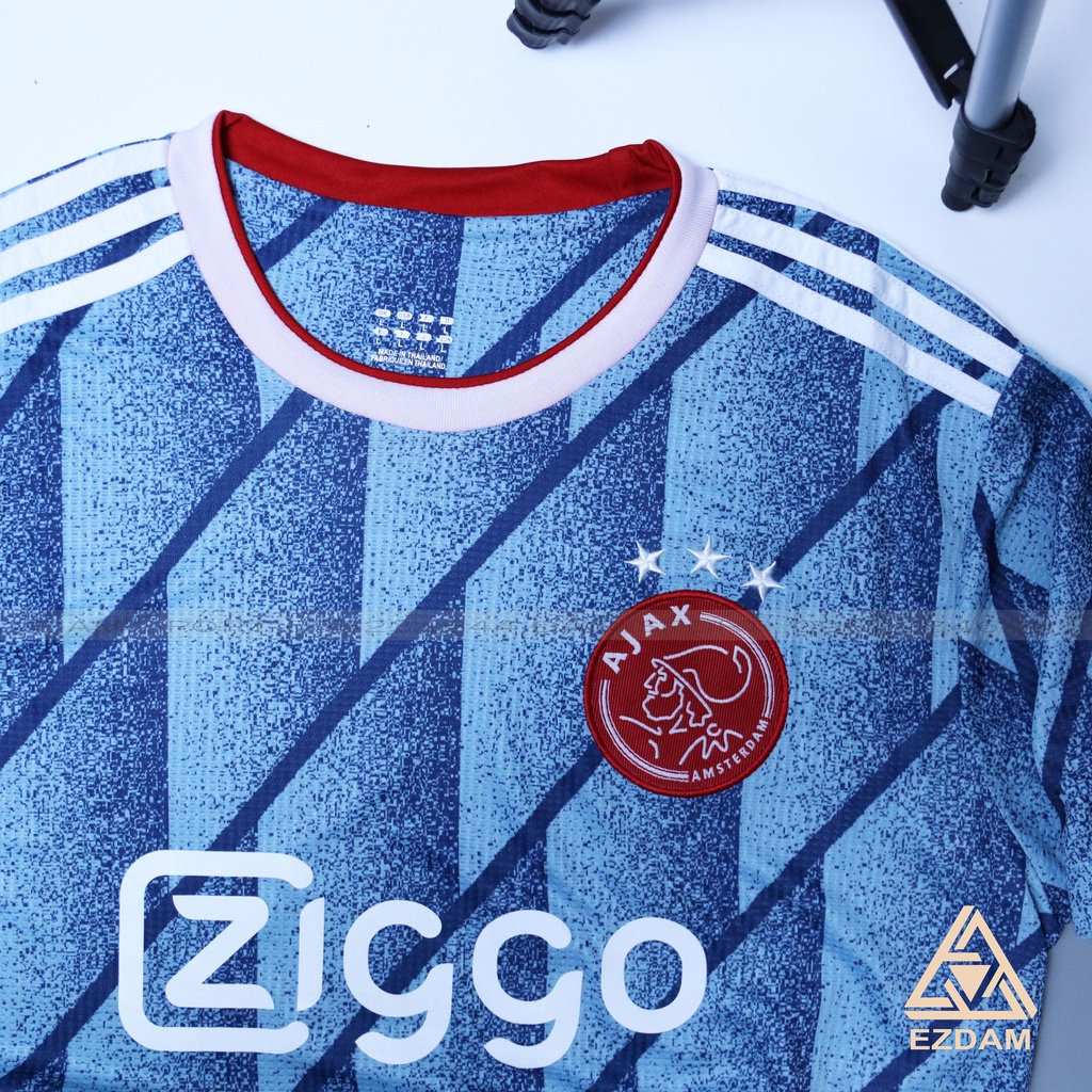 Áo Bóng Đá Ajax  Xám Xanh Sân Khách 20/21,Áo Đá Banh Hàng Thái