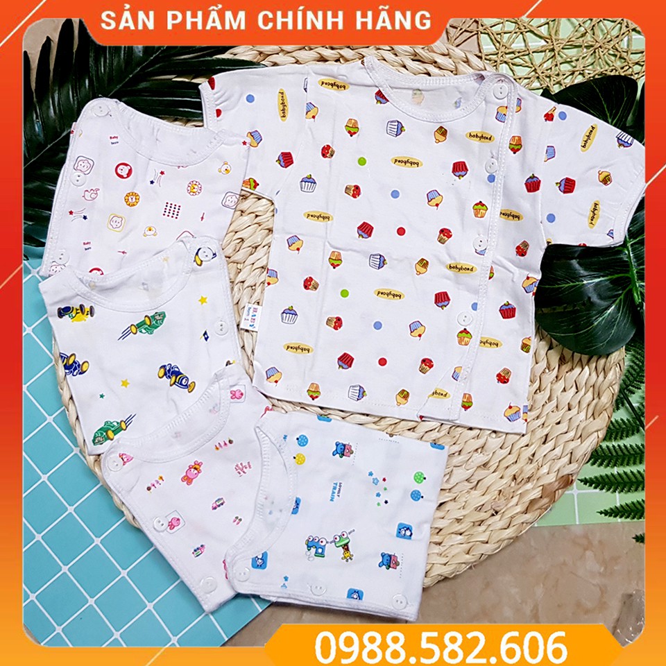 Áo Sơ Sinh Cộc Tay Baby born Hoa Cho Bé