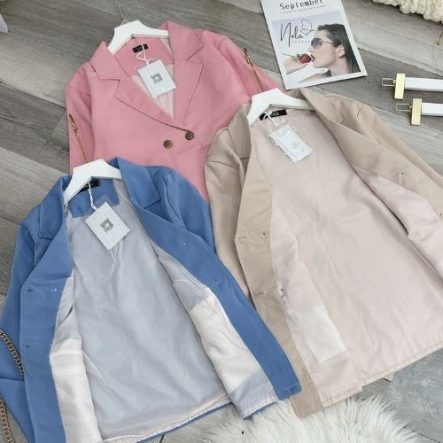 Áo khoác blazer 2 lớp 3 màu siêu dễ phối đồ phong cách Hàn Quốc | BigBuy360 - bigbuy360.vn