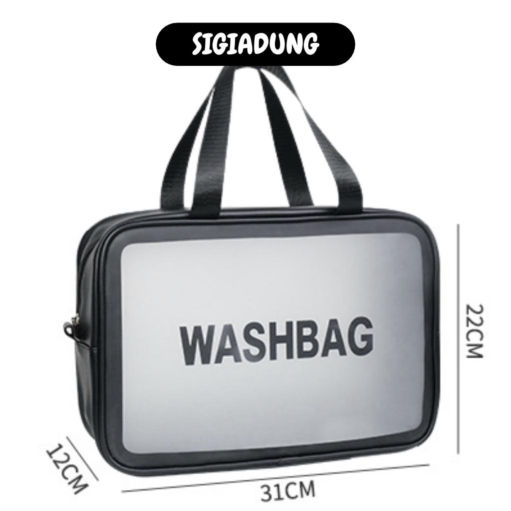 [SGD] Túi Đựng Mỹ Phẩm - Túi Đựng Đồ Trang Điểm, Đồ Du Lịch Da Pu Trong Suốt WASHBAG 9414