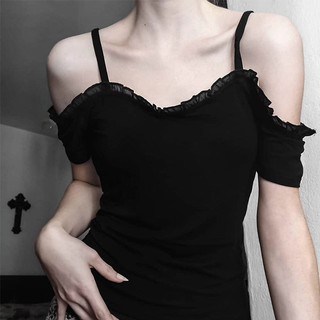 (Almostdie) Áo Laced Back Top