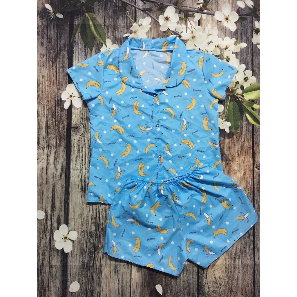 ĐỒ NGỦ PIJAMA ĐÙI HÌNH CHUỐI