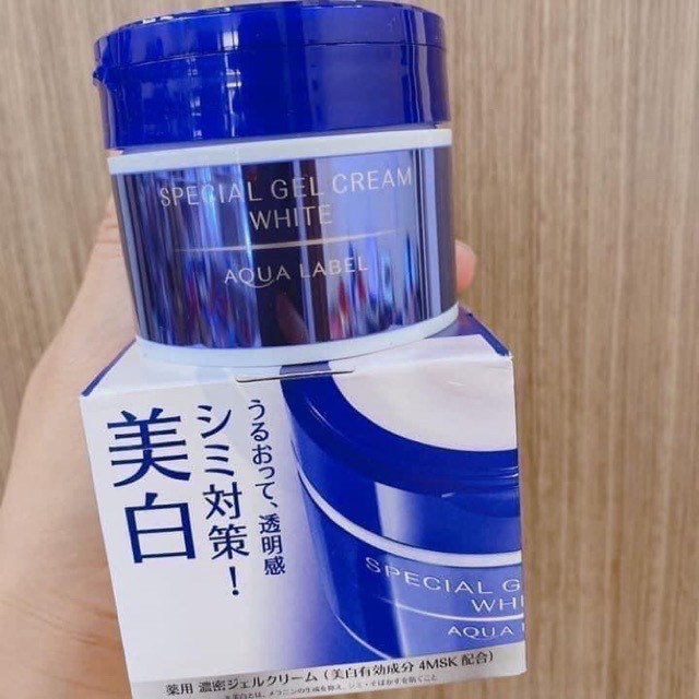 Kem dưỡng da Shiseido Aqualabel 5 in 1 xanh white Nhật Bản