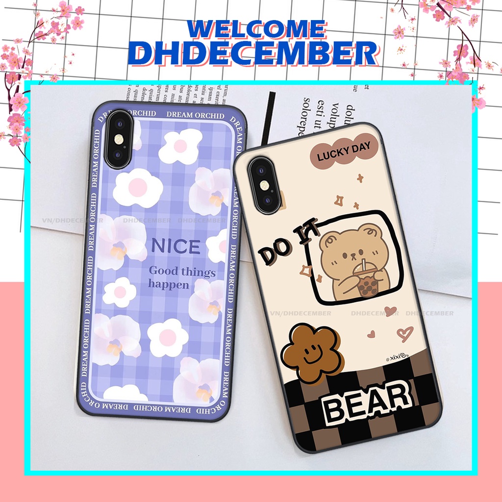 Ốp lưng iphone X / XS / XS MAX in hình gấu K@ws, gấu nâu, dor@emon RẺ- ĐẸP- BỀN