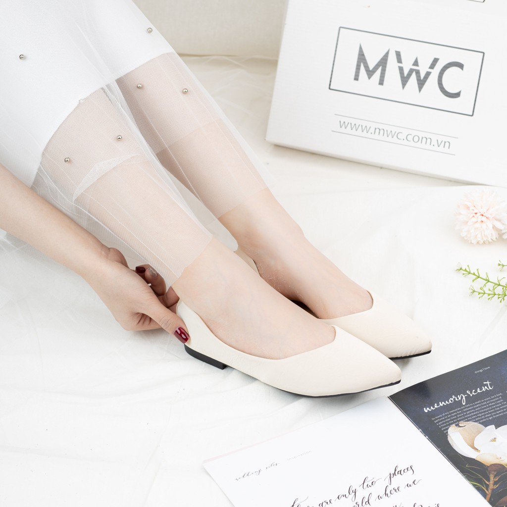 [Mã FATHANG5 giảm 10K đơn 50K] Giày búp bê lụa phong cách basic MWC NUBB- 2204 | BigBuy360 - bigbuy360.vn
