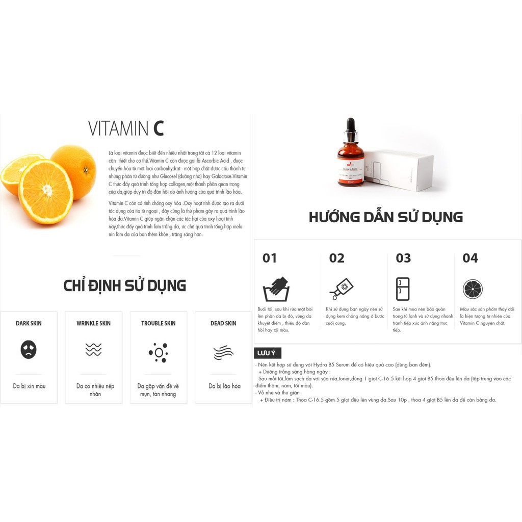 [HÀNG NHẬP KHẨU] Serum Dưỡng Trắng Sáng Da, Giảm Thâm Nám Sạm Da, Chống Lão Hóa GoodnDoc Vitamin C 16.5 Daily Whitening | BigBuy360 - bigbuy360.vn