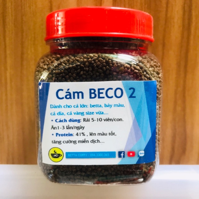 100g Cám Beco2 dành cho Cá Vàng, Betta, Bảy màu lớn