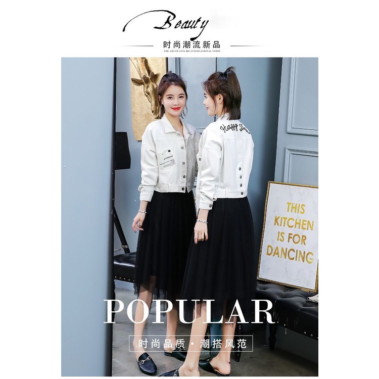 Áo Khoác Denim Ngắn Dáng Rộng Thời Trang Xuân Thu 2022 Cho Nữ