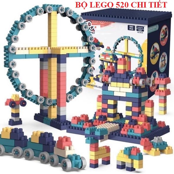 [HÀNG CAO CẤP] BỘ LEGO GHÉP HÌNH 520 CHI TIẾT SIÊU TRÍ TUỆ CHO BÉ YÊU {TỔNG KHO CHƠ VIỆT}