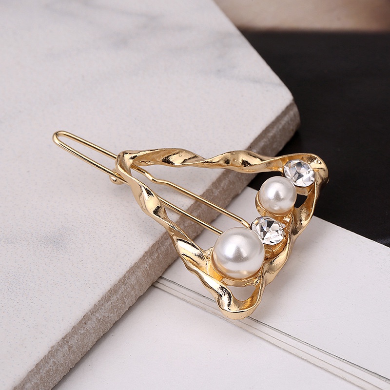 Kẹp Tóc Hình Ngôi Sao Năm Cánh Đính Ngọc Trai Vàng Thời Trang 2022