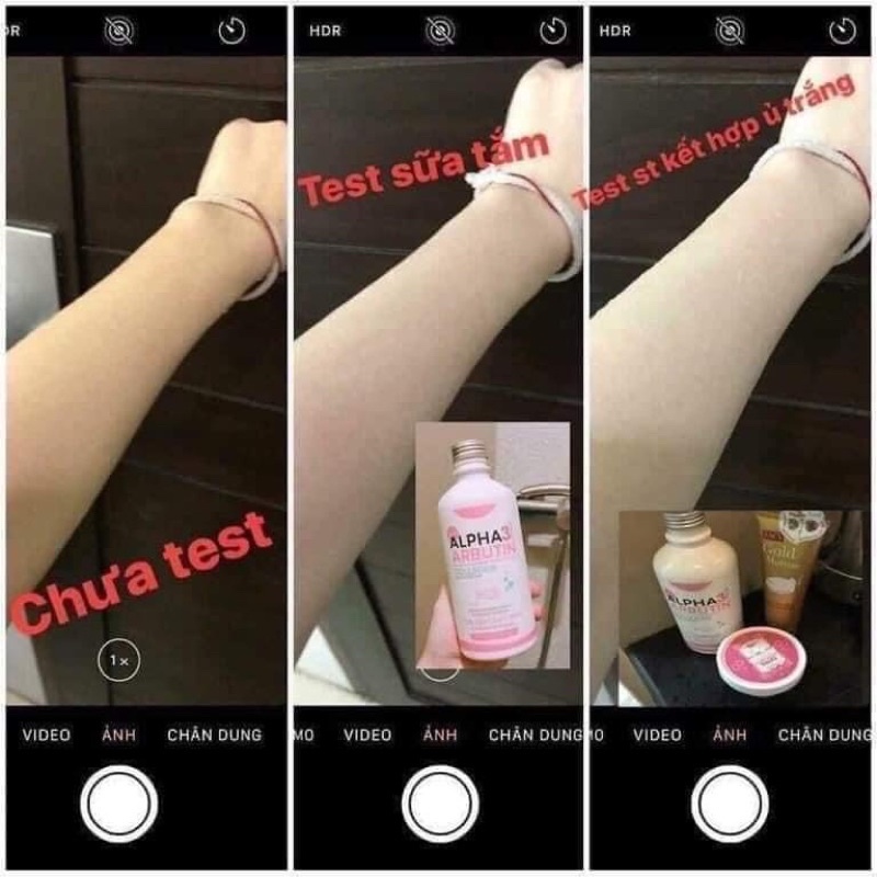 Sữa tắm trắng da alpha albutin 3+ 350ML