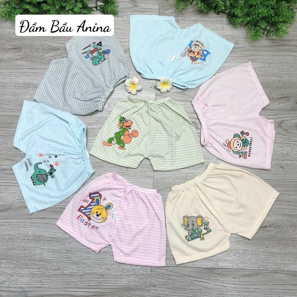 Quần đùi CHẤT COTTON KẺ cho bé trai bé gái (lẻ 1 quần)