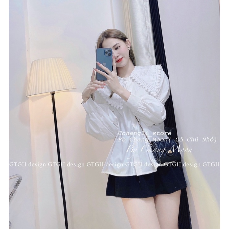 Set chân váy kèm áo sơ mi 𝓣.𝓥𝓞𝓖𝓤𝓔 mặc đi chơi đi làm tách set vẫn xinh