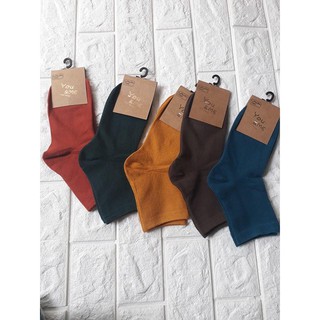 Tất bảy màu cổ cao cotton