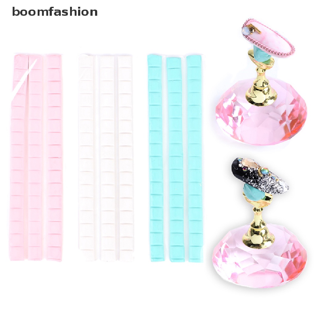 [boomfashion] DIY Nail Fixing Clay Glue Adhesive Reusable Nail Practice Stander Tips Display [new]