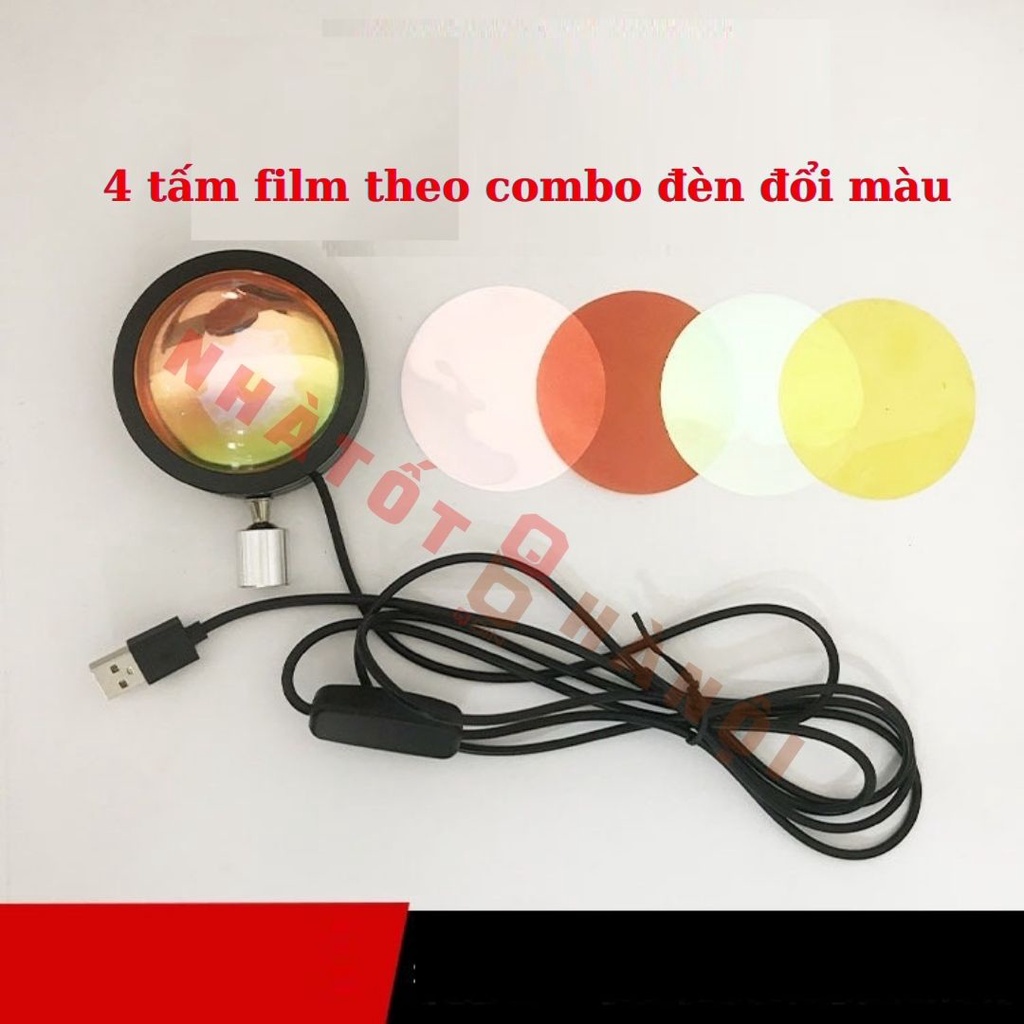 ĐÈN SUNSET LAMP 4MÀU MỘT ĐÈN DECO 27CM