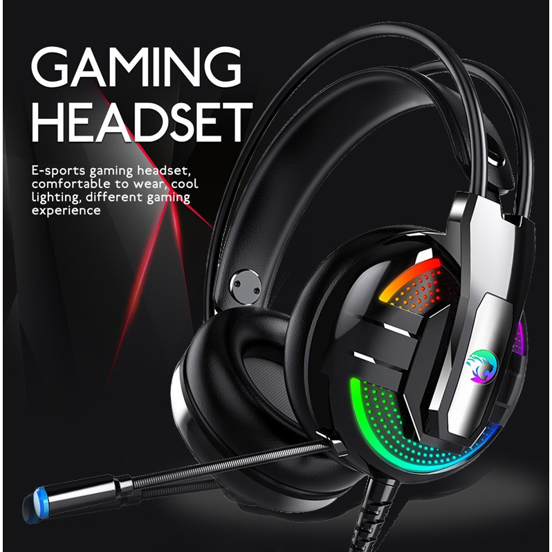 Tai Nghe Chụp Tai Loại Có Dây Dùng Chơi Game Kèm Mic Và LED Dành Cho Điện Thoại Di Động / Pc / Ps4