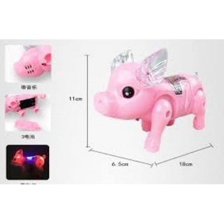 Lợn chạy pin phát nhạc phát sáng