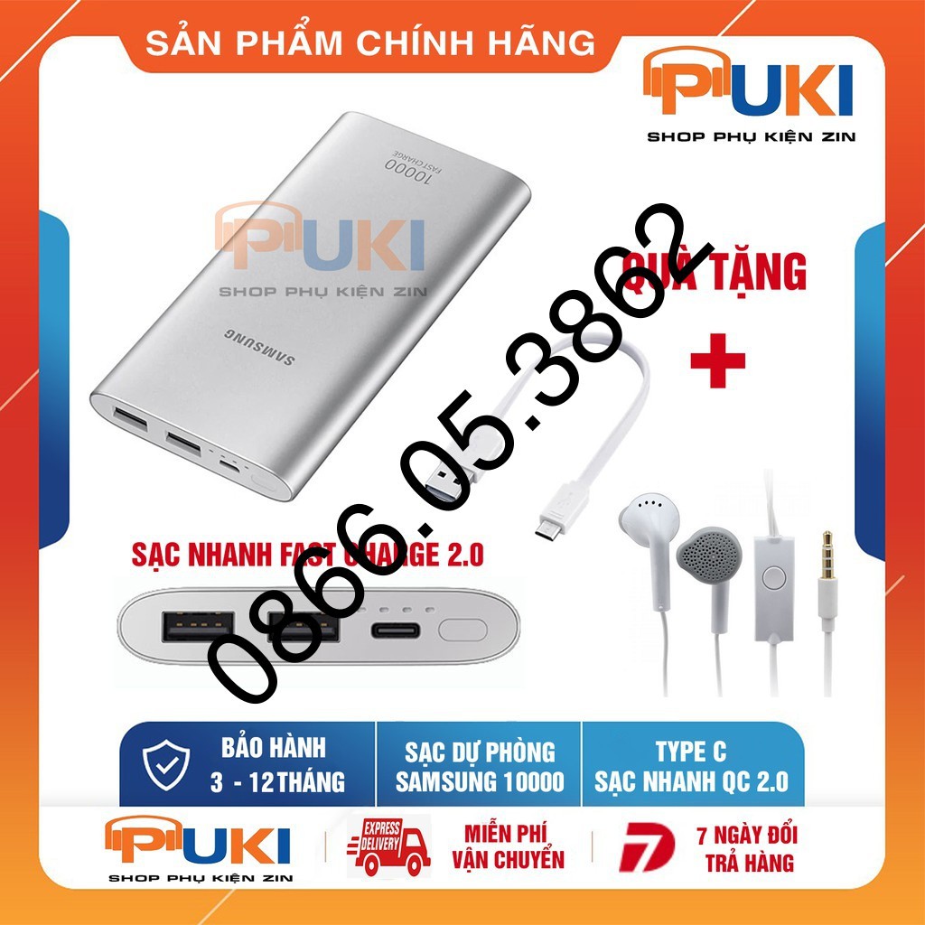 Sạc Dự Phòng Samsung 10000mAh Fast Charge Cổng Type C - Hàng Chính Hãng