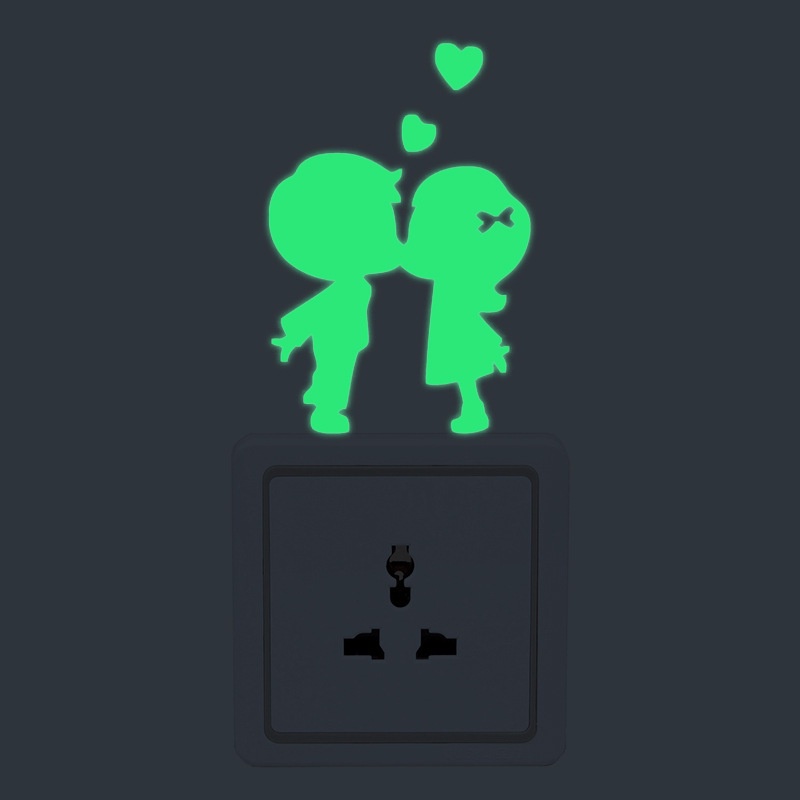 Miếng Dán Công Tắc Hoạt Hình Dạ Quang Miếng Dán Mèo Phát Sáng Trong Bóng Tối Miếng Dán Ngôi Sao Mặt Trăng Cổ Tích Huỳnh Quang Trang Trí Phòng Trẻ Em Royal1.vn