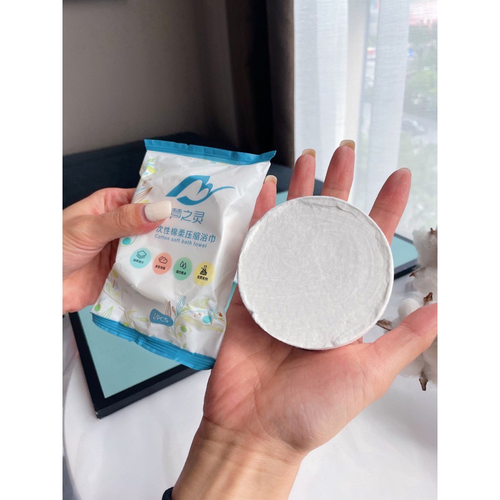 Khăn Tắm Nén Du Lịch Bằng Cotton Tiện Lợi Size 70*140 cm ,Khăn Tắm Nén YOLO HOUSE Đa Năng Dùng Một Lần