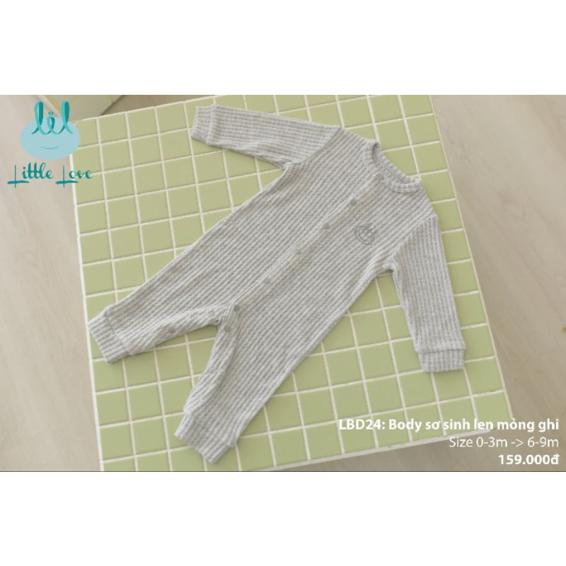 Lil little love - Bộ body len mỏng nhiều màu ngọt ngào cho bé 3m-9m