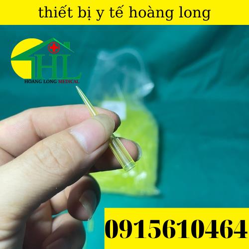 [ Combo 5 Túi ] Đầu Côn Vàng Thường Không Khía 200ul Dùng Thí Nghiệm Cho Gilson Pipette Túi 1000 Cái