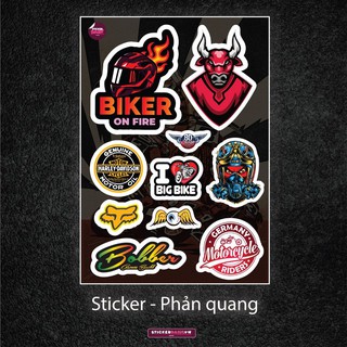 Sticker tem dán Phản Quang _ Biker