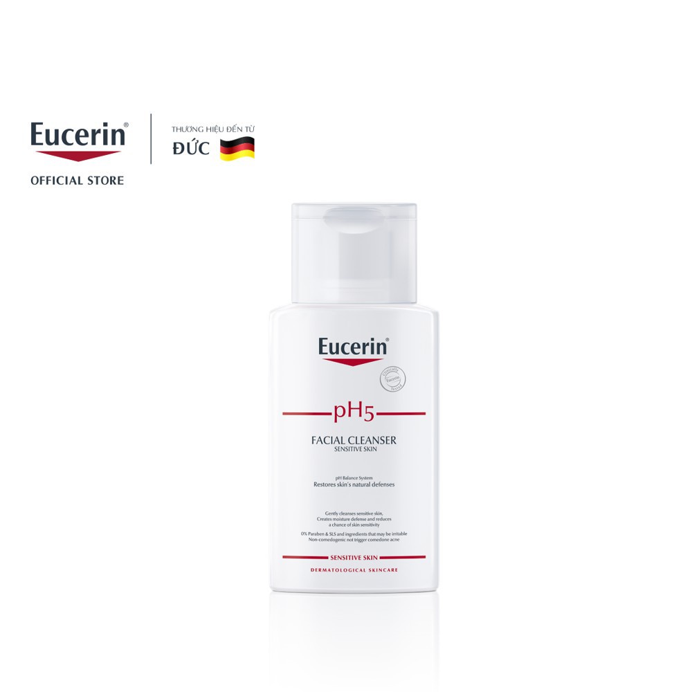 Eucerin Sữa Rửa Mặt Dịu Nhẹ pH5 Facial Cleanser 100ml