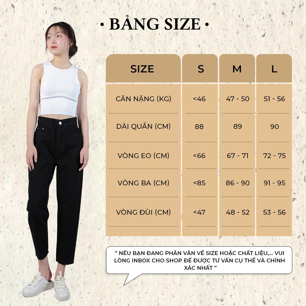 Quần baggy jean nữ rách gối lưng cao 2 màu năng động BG04 - La’coba