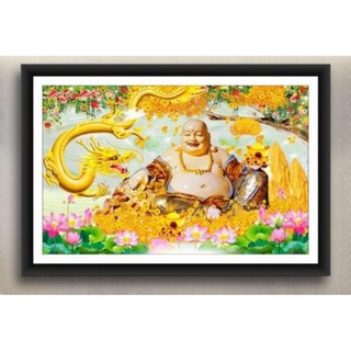 Tranh đính đá Phật di lặc phát tài phát lộc VS477 (120x65cm)