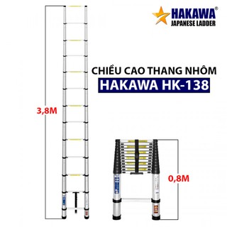 Thang nhôm rút đơn hakawa hk-138