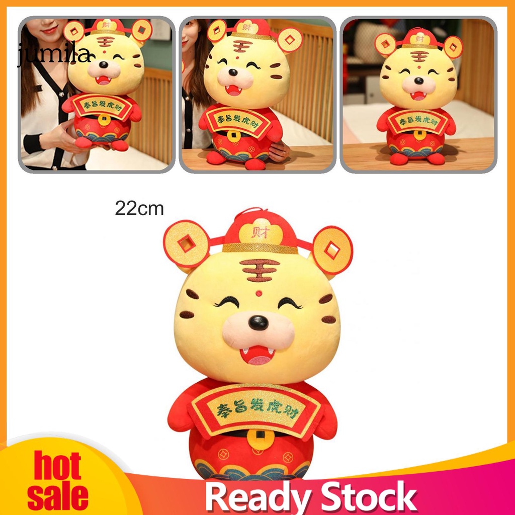 Thú nhồi bông hình con hổ dùng làm đạo cụ chụp ảnh năm mới