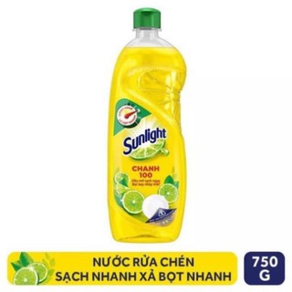 Nước rửa chén Sunlight Chanh mới sạch nhanh xả bọt nhanh chai 750g