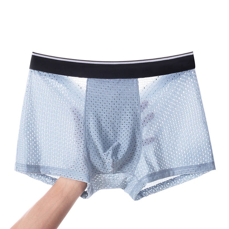 Set 4 Quần Lót Boxer Vải Lụa Lạnh Thoáng Khí Trong 1 Cho Nam