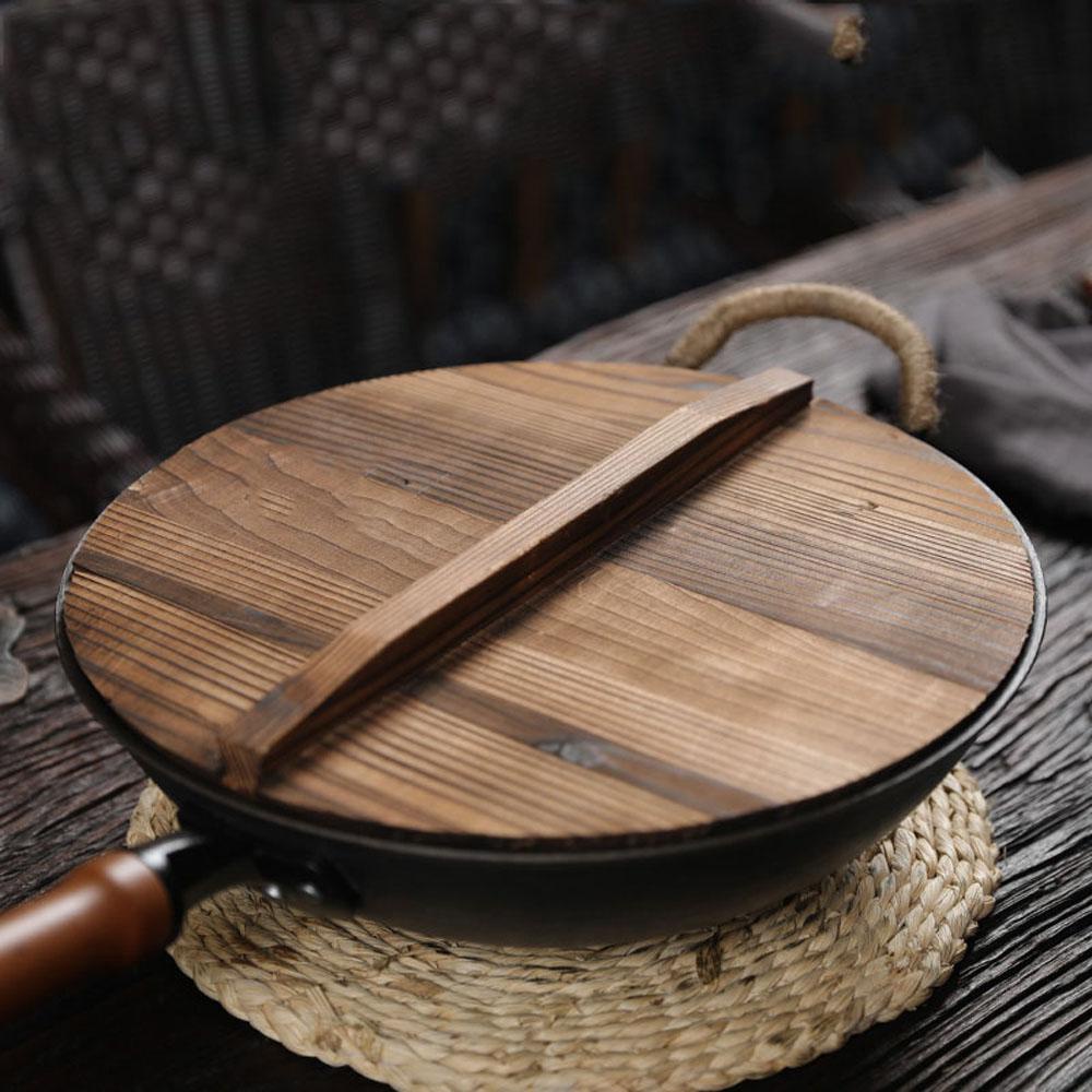 Nắp Nồi Bằng Gỗ Chống Bỏng Phong Cách Trung Hoa