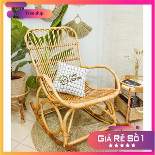 [Freeship]  ghế mây bập bênh người lớn tuổi để phòng khách