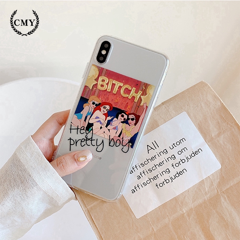 Ốp điện thoại silicone TPU in hình công chúa vui nhộn cho IPHONE 11/11PRO 11PRO MAX X XR XS XS MAX 7 8+ SE | BigBuy360 - bigbuy360.vn