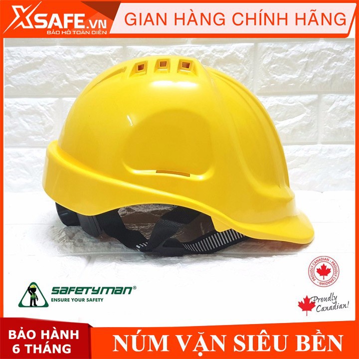 Nón Bảo Hộ Safetyman GM16 - Trắng/Vàng