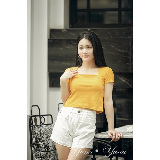 Quần short jean nữ Yuna vải bò không co dãn gập gấu cạp cao mặc siêu tôn dáng, thời trang nữ YUNA | BigBuy360 - bigbuy360.vn