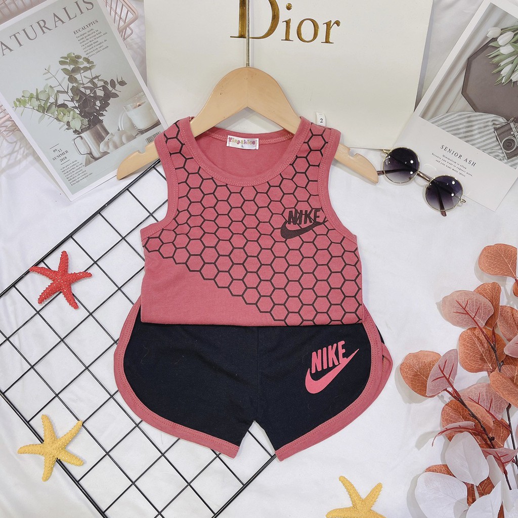 [BTG013]Sale !!! BỘ QUẦN ÁO 3 LỖ NIKE BÉ TRAI BÉ GÁI (8Kg-20Kg) CHẤT LIỆU COTTON THUN LẠNH SIÊU MỊN SIÊU MÁT XỊN XÒ