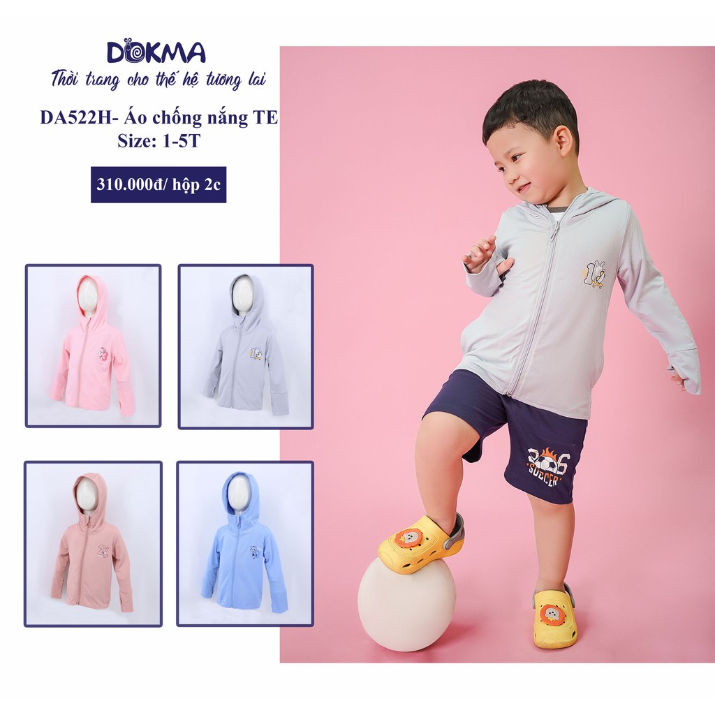 Dokma - Áo chống nắng trẻ em 1-10Y DA522