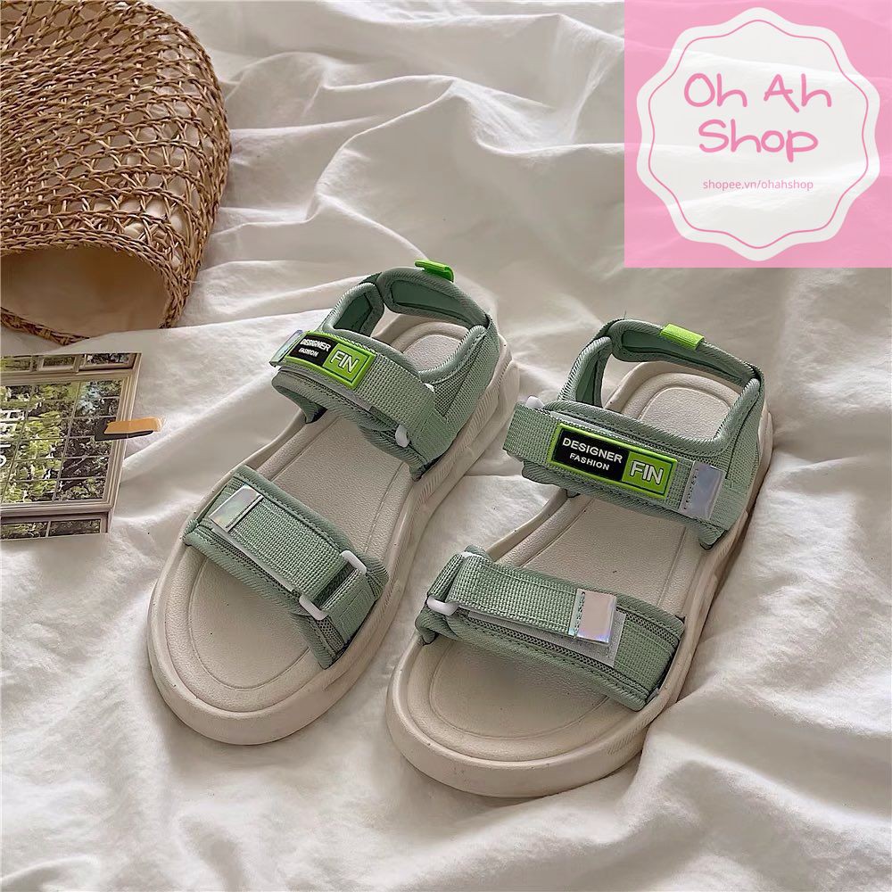 [Mã FASHIONT4WA2 giảm 10k đơn từ 50k]  Dép Sandal Dép quai hậu chuẩn dáng HOT Hàn Quốc LOGO FIN GOM ORDER